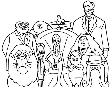 Addams Family Coloring Pages